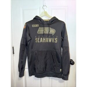 Nike Seattle Seahawks Hoodie Salute To Service Sideline Performance Pullover‎ S